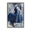 Stupell Industries Stylish Woman in Blue Dress Floating Frame Design by Lucille Lee